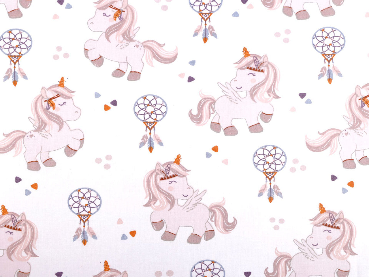 Cretonne en coton oekotex Licornes