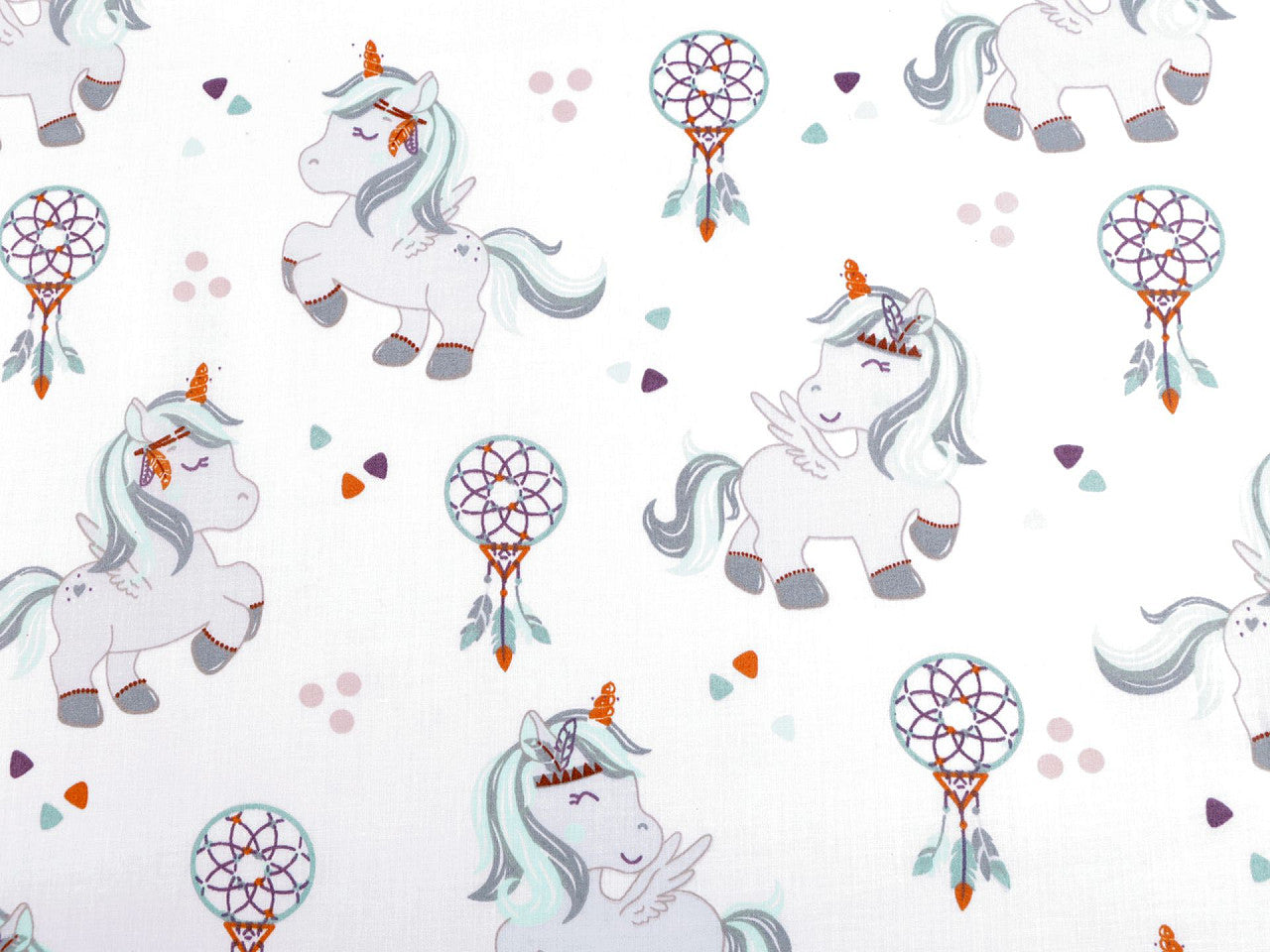 Cretonne en coton oekotex Licornes