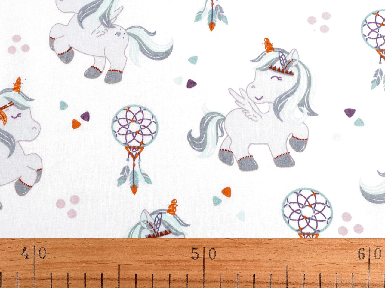 Cretonne en coton oekotex Licornes
