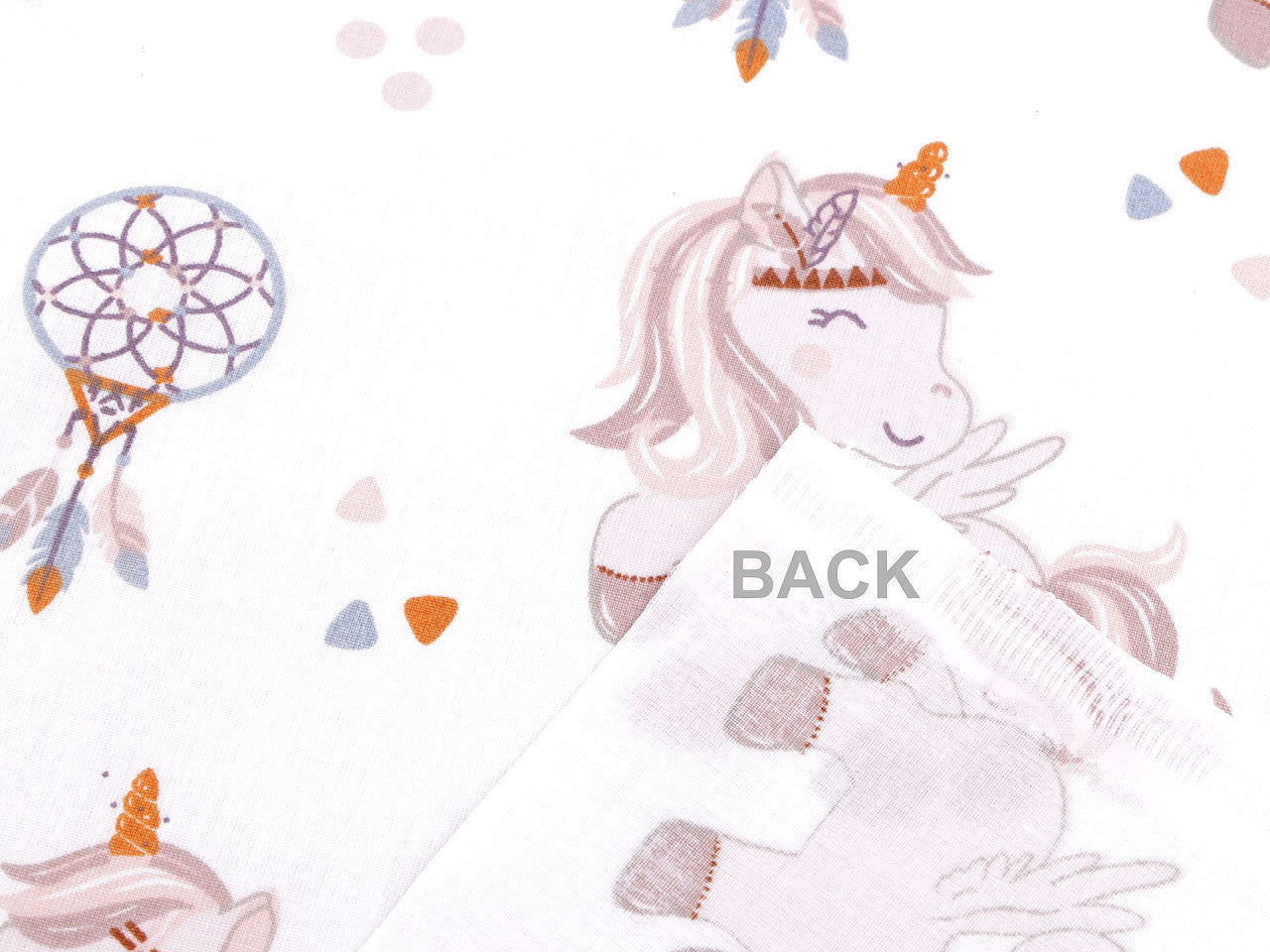 Cretonne en coton oekotex Licornes