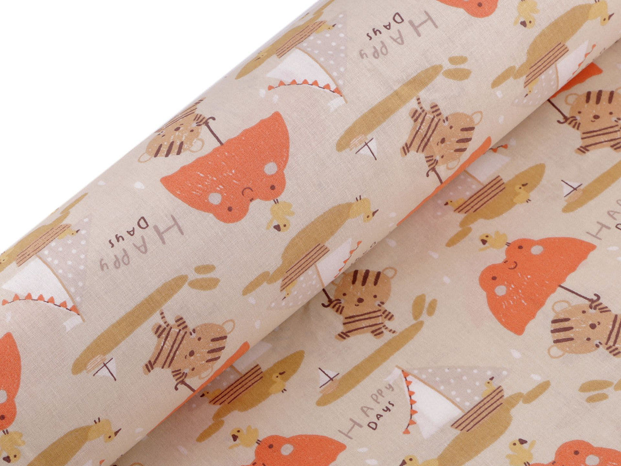 Cretonne coton oekotex Animaux rigolos