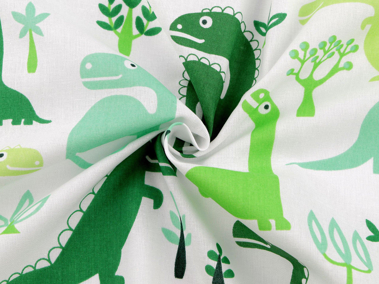 Popeline coton oekotex Dinosaures