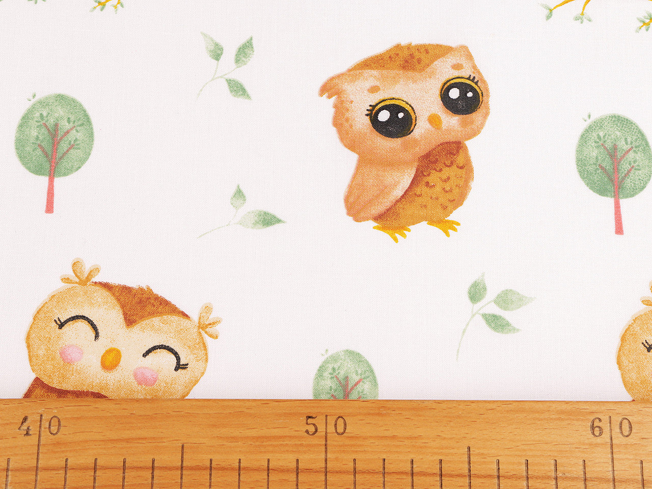 Cretonne coton oekotex Chouettes