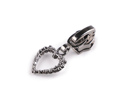 Glissière pour fermetures Éclair en nylon, N<sup>o</sup> 7, Cœur - 20pc