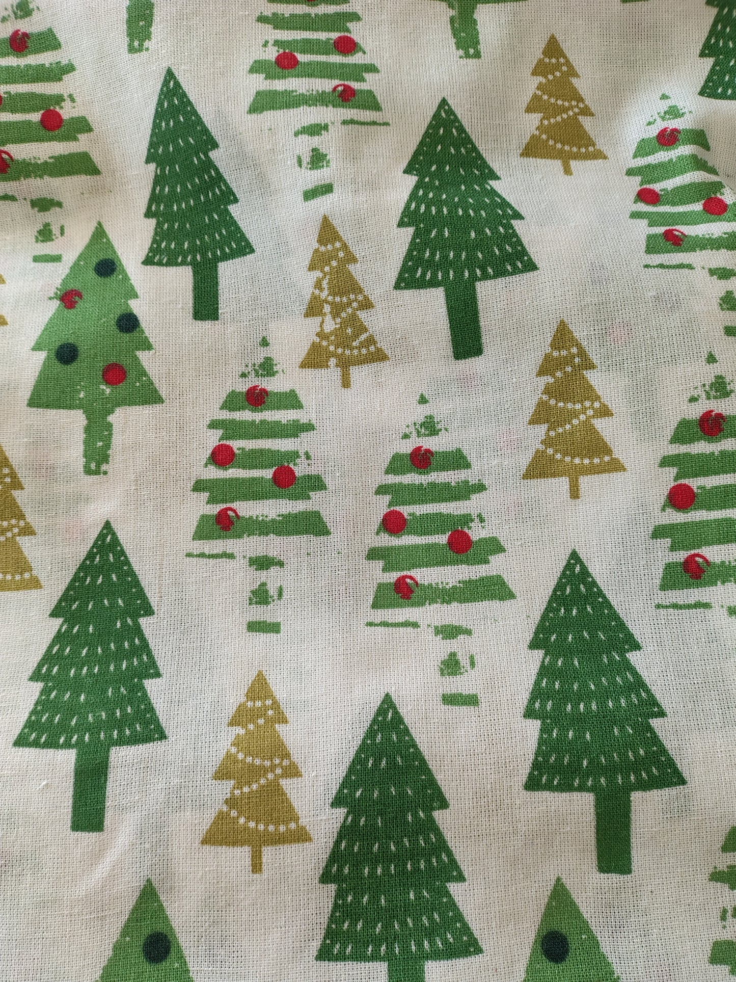 Coupon toile coton Noel/Sapins 350x150cm