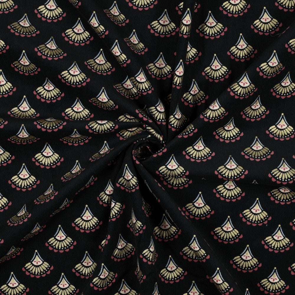 Velours milleraies Glitter Bohemian POPPY (oekotex)