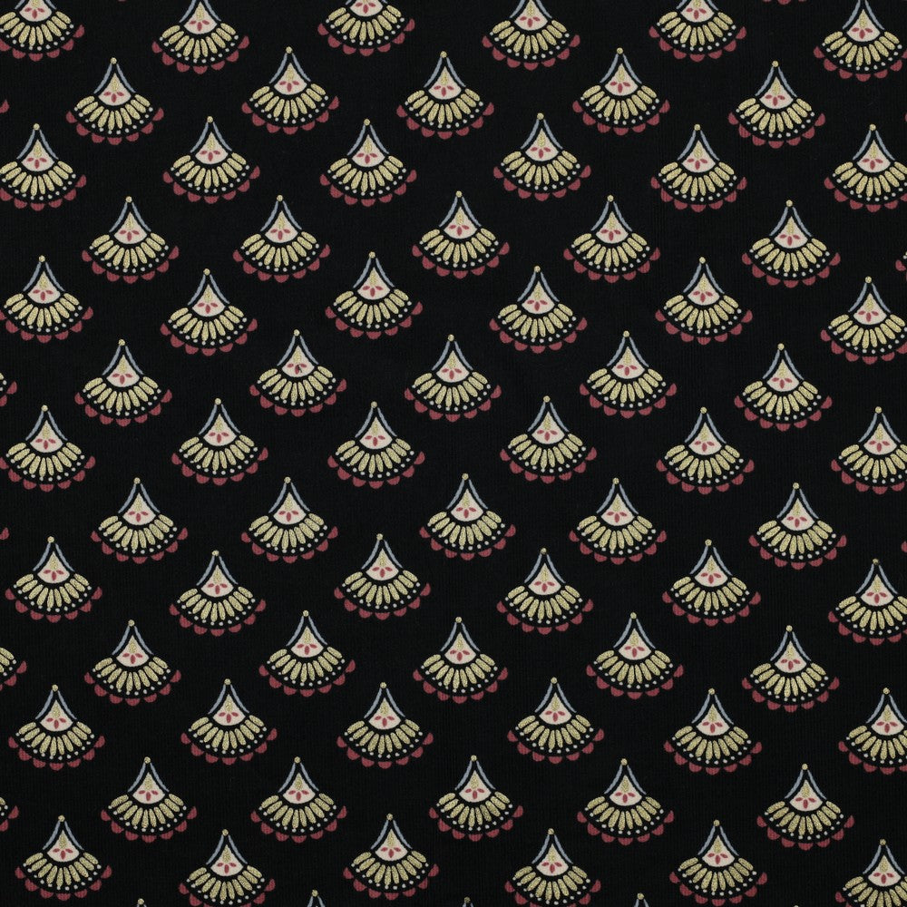 Velours milleraies Glitter Bohemian POPPY (oekotex)