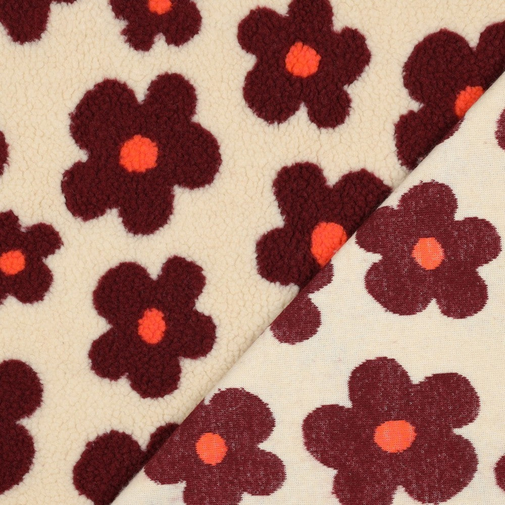 Sherpa imprimée fleurs POPPY