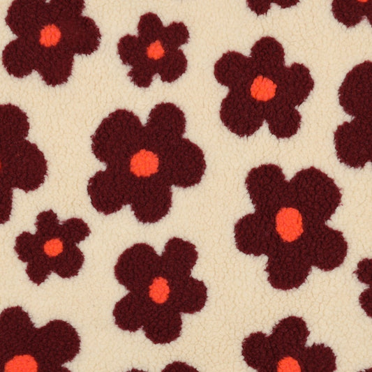 Sherpa imprimée fleurs POPPY