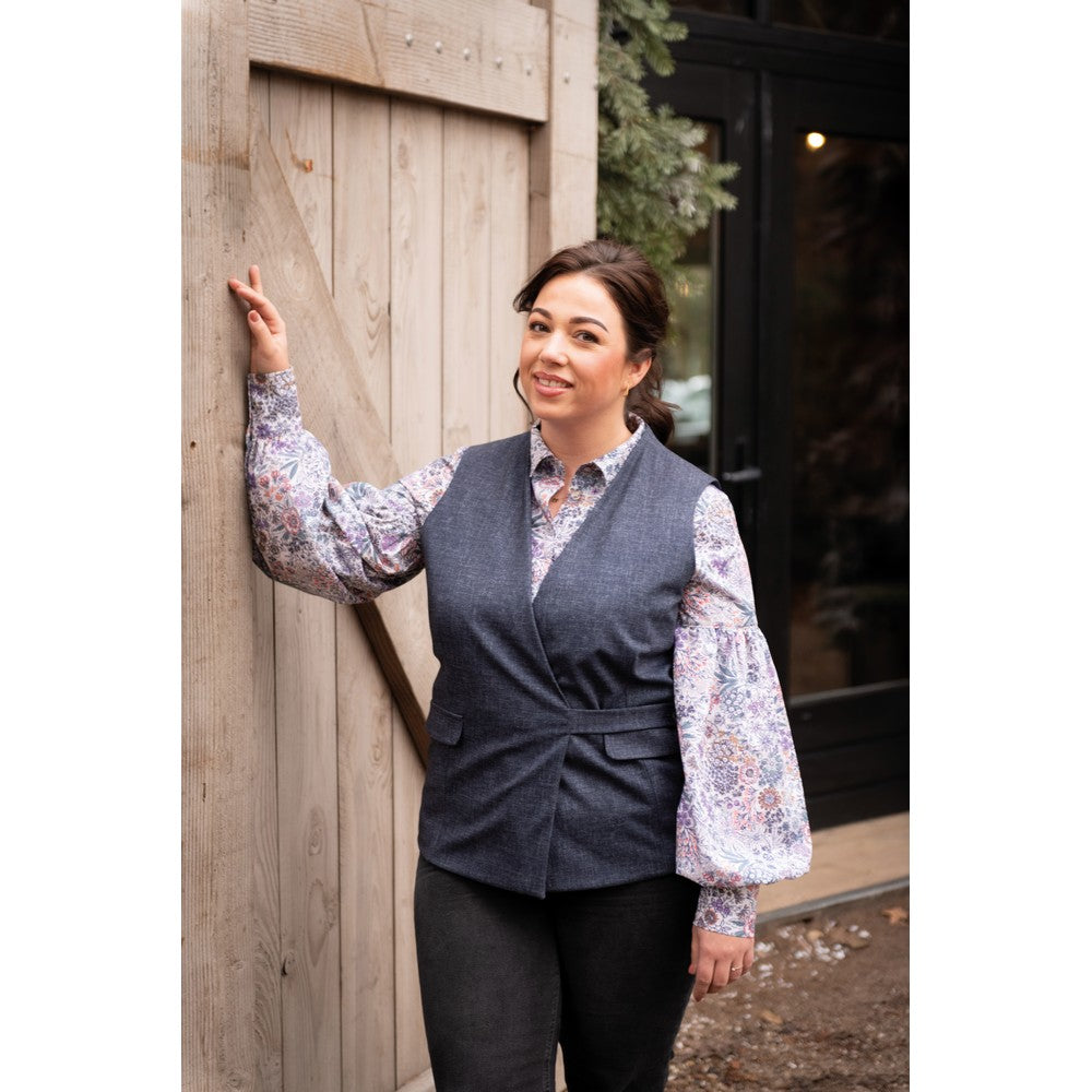 Vicenza (viscose mélangée) Denim look POPPY