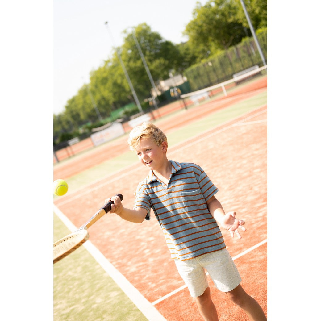 Jersey éponge rayé POPPY