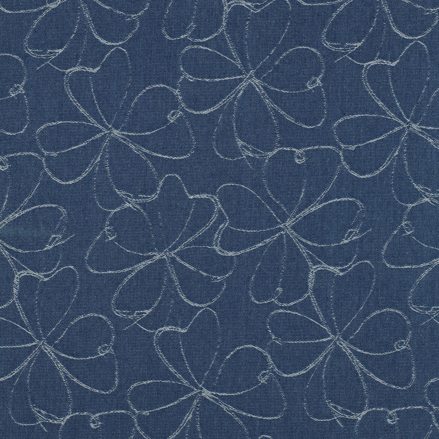 Denim Jacquard Flowers