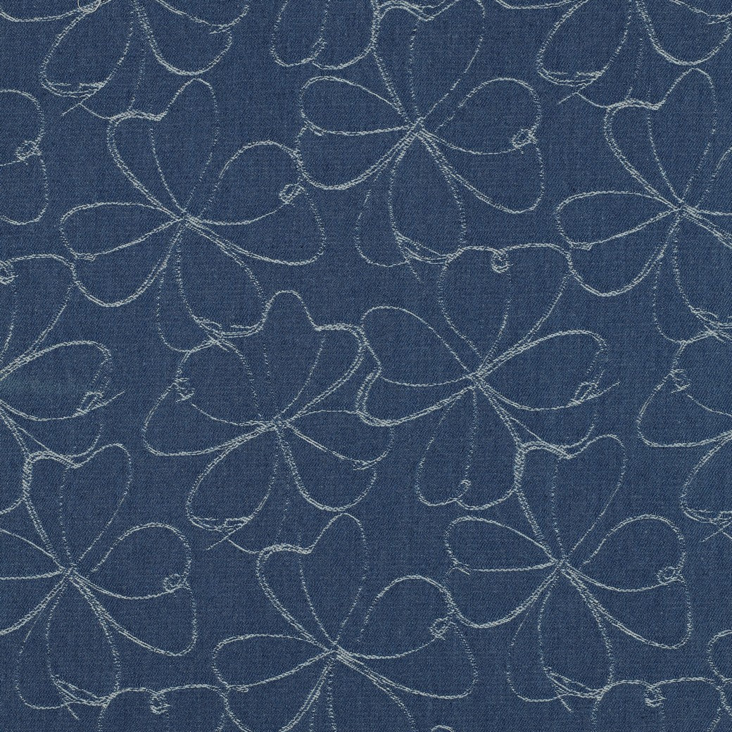 Denim Jacquard Flowers