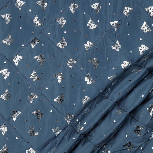 Matelassé butterfly argent POPPY