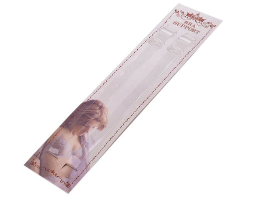 Bretelles de soutien-gorge transparentes, largeur 15 mm, fermeture en plastique