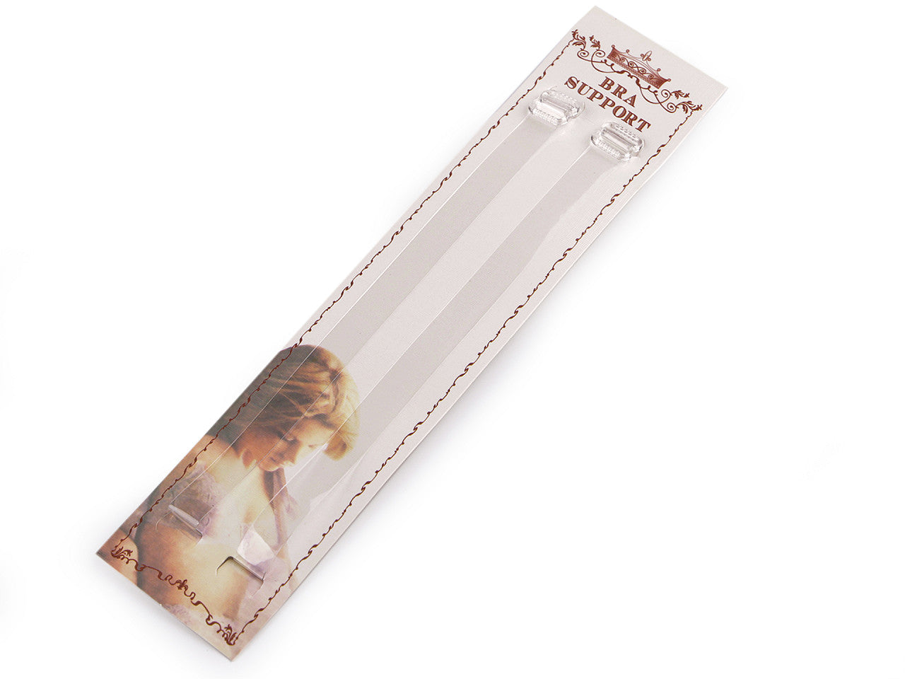 Bretelles de soutien-gorge transparentes, largeur 10 mm, fermeture en plastique