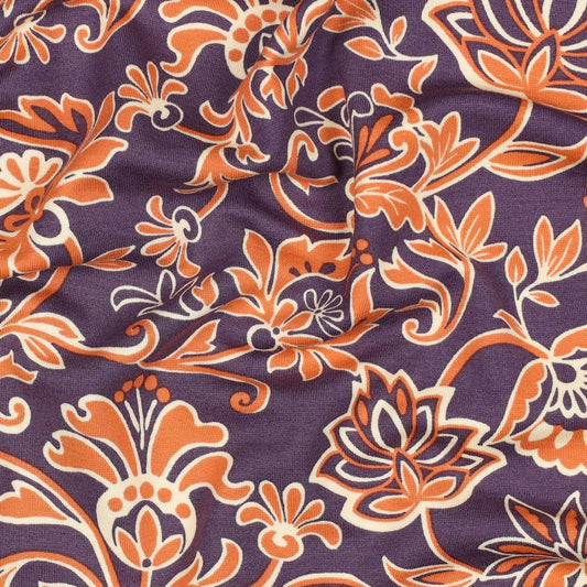 Jersey romanite motif cachemire POPPY