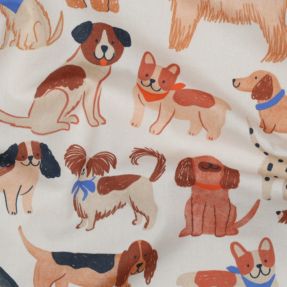 Popeline coton dogs POPPY
