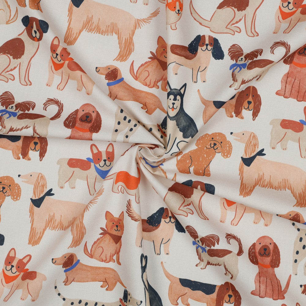 Popeline coton dogs POPPY