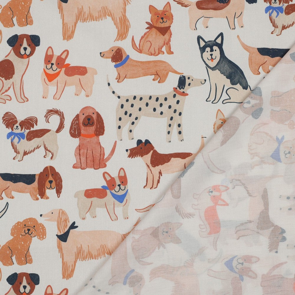 Popeline coton dogs POPPY