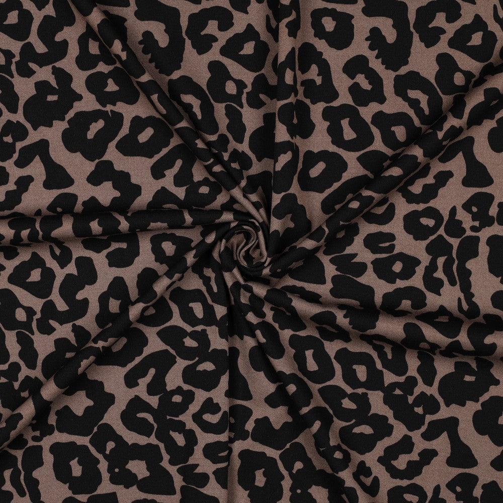 Viscose stretch Animal skin POPPY