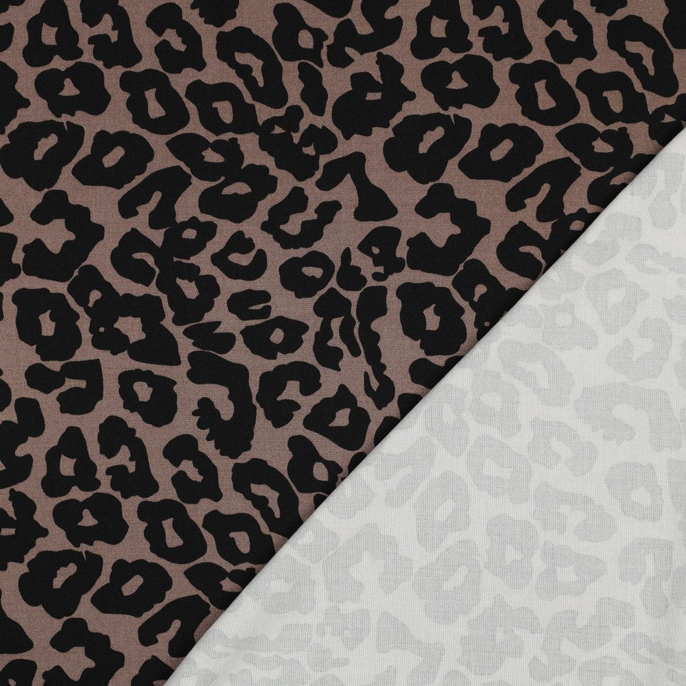 Viscose stretch Animal skin POPPY