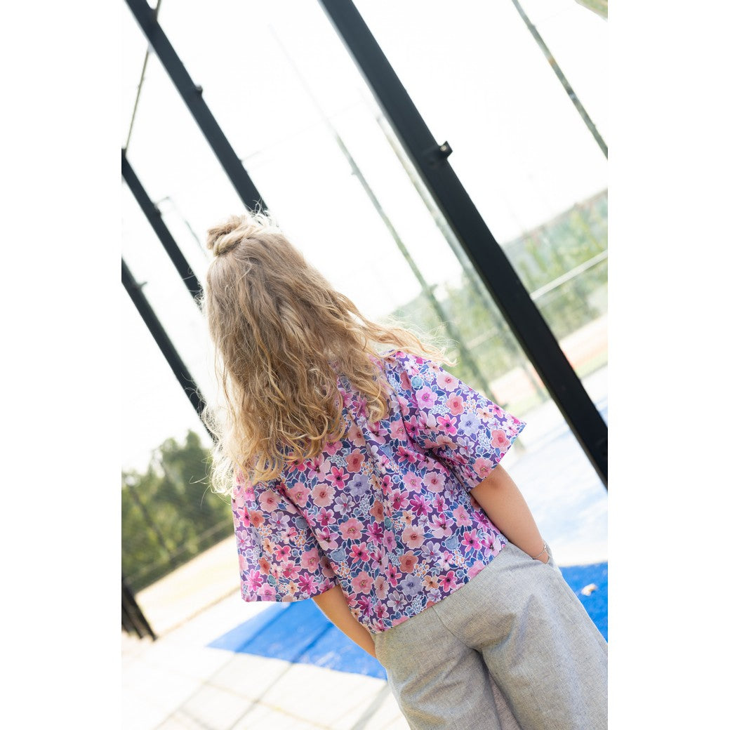 Popeline coton Digital Flowers