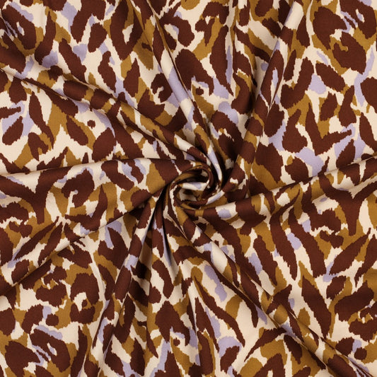 Viscose stretch Animal skin POPPY