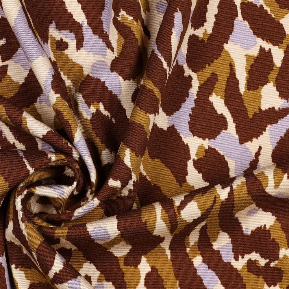 Viscose stretch Animal skin POPPY