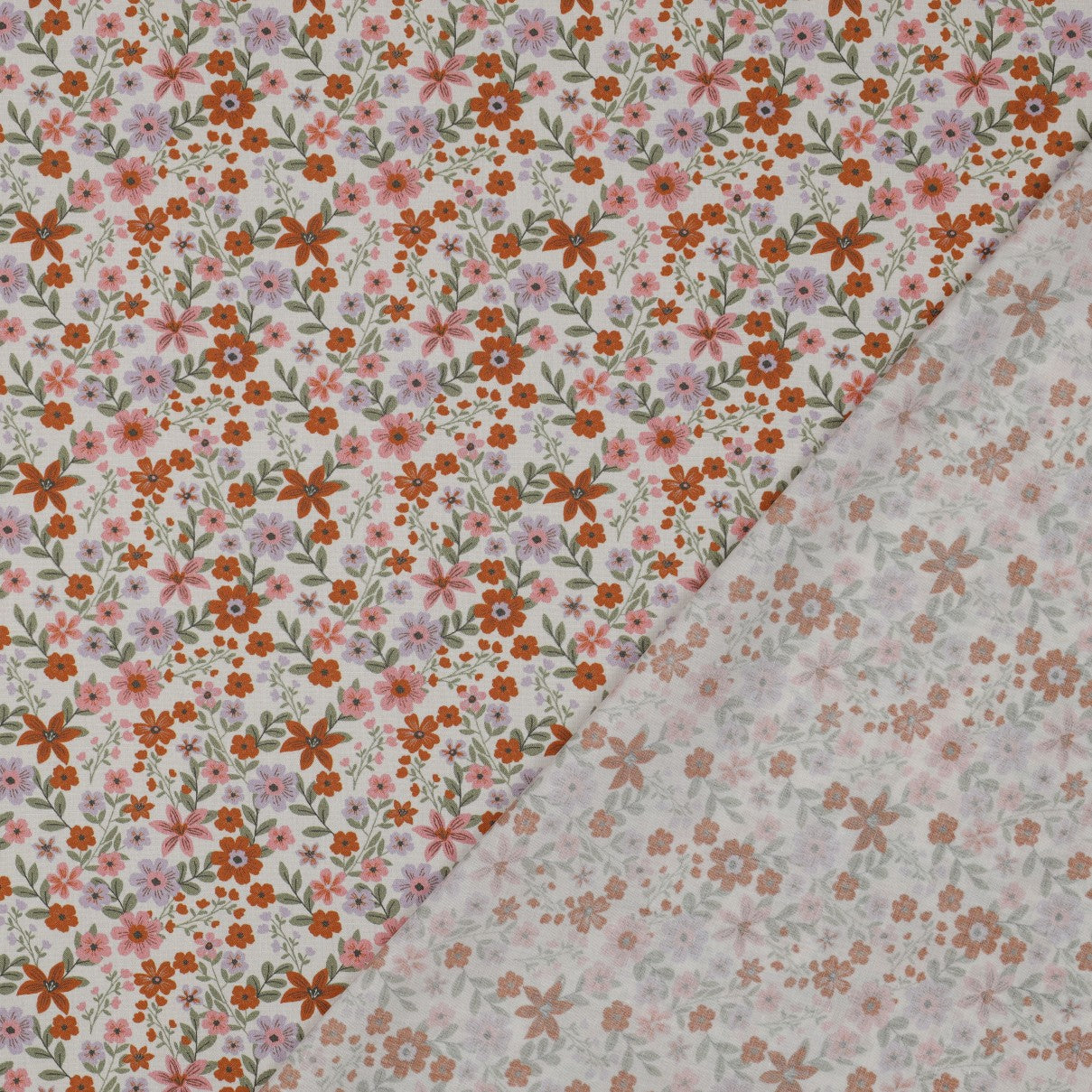 Popeline coton GOTS imprimé fleuri POPPY