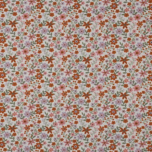 Popeline coton GOTS imprimé fleuri POPPY