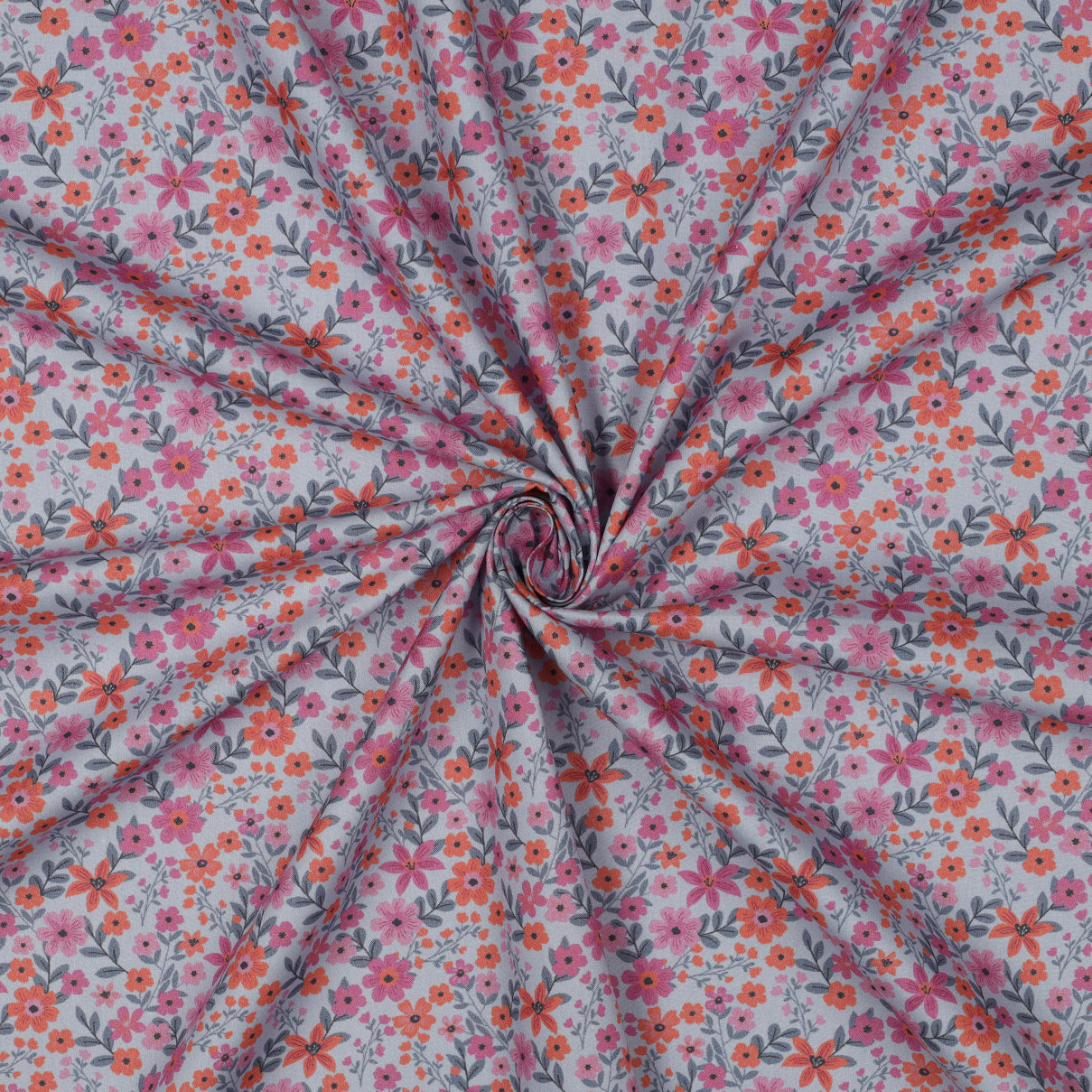 Popeline coton GOTS imprimé fleuri POPPY