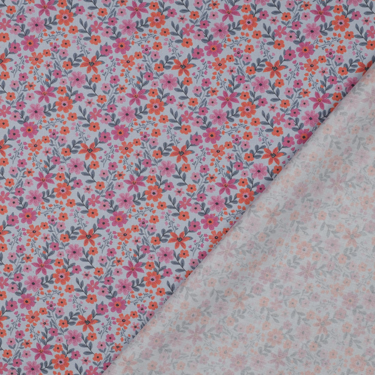 Popeline coton GOTS imprimé fleuri POPPY