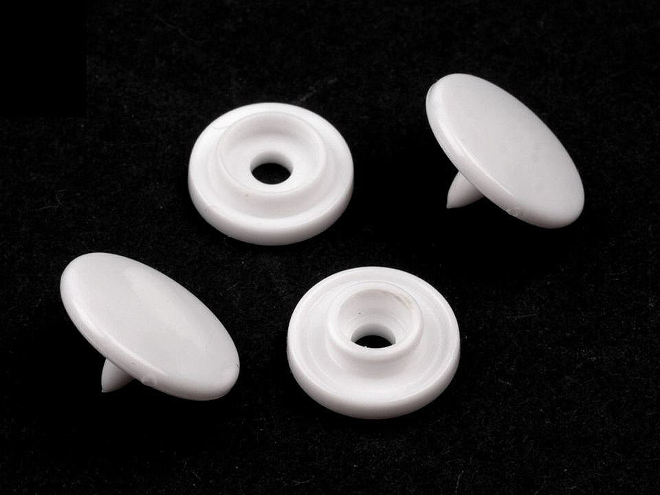 Mini boutons pression en plastique, taille 16' - 50set