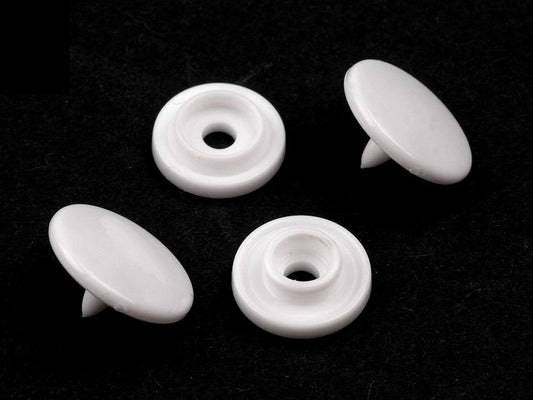 Mini boutons pression en plastique, taille 16' - 50set
