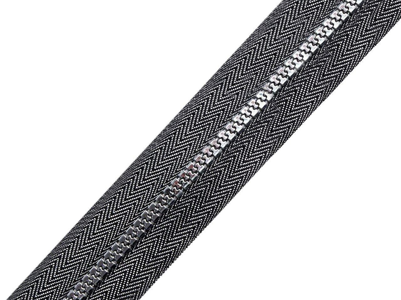 Fermeture éclair continue en plastique n°5, dorée et argentée