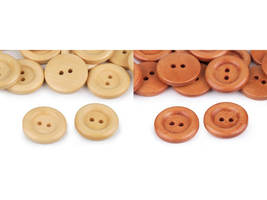 Boutons en bois, taille 36" - 50pc