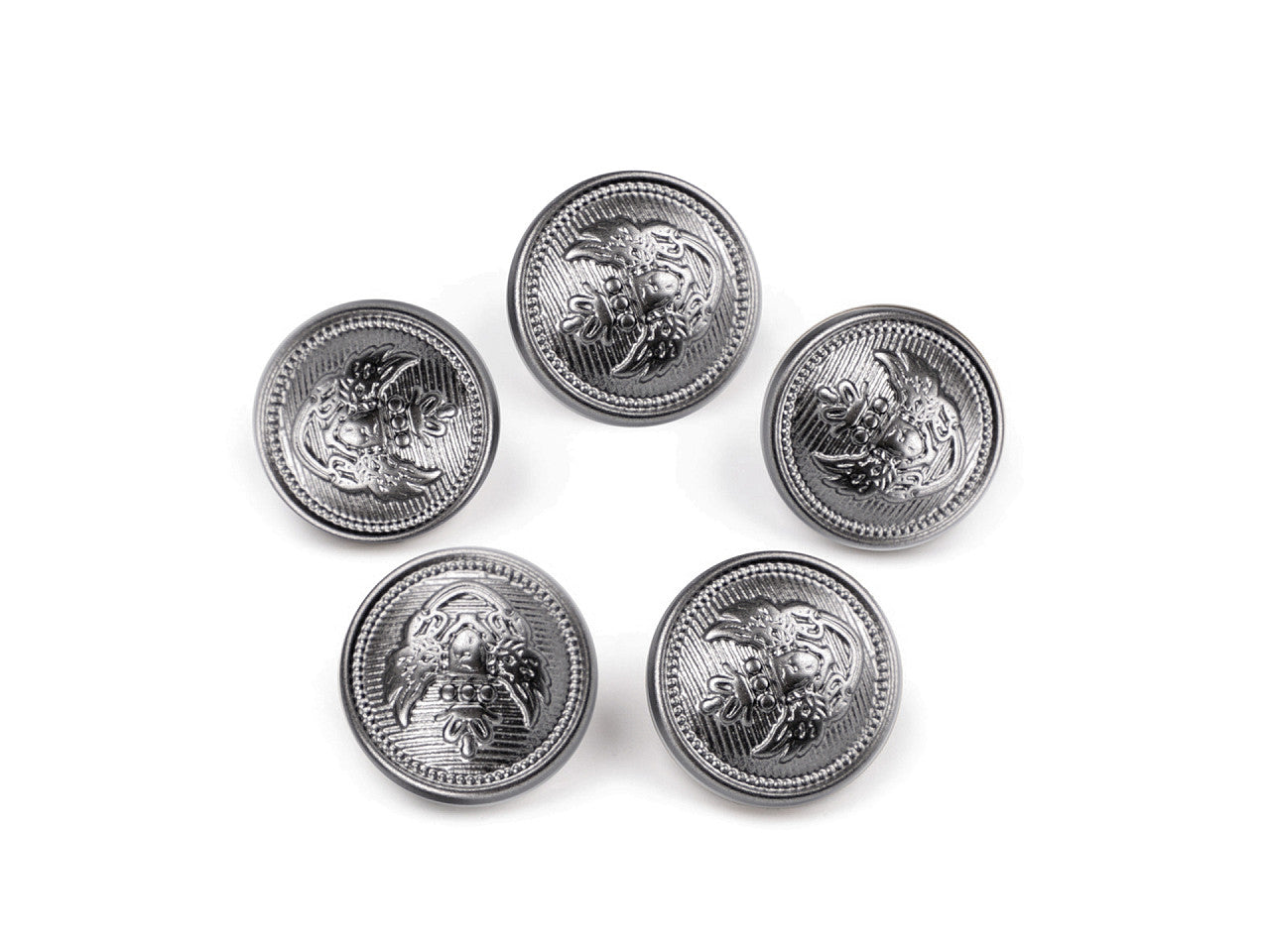 Bouton en plastique décoré, tailles 26', 34', 40'