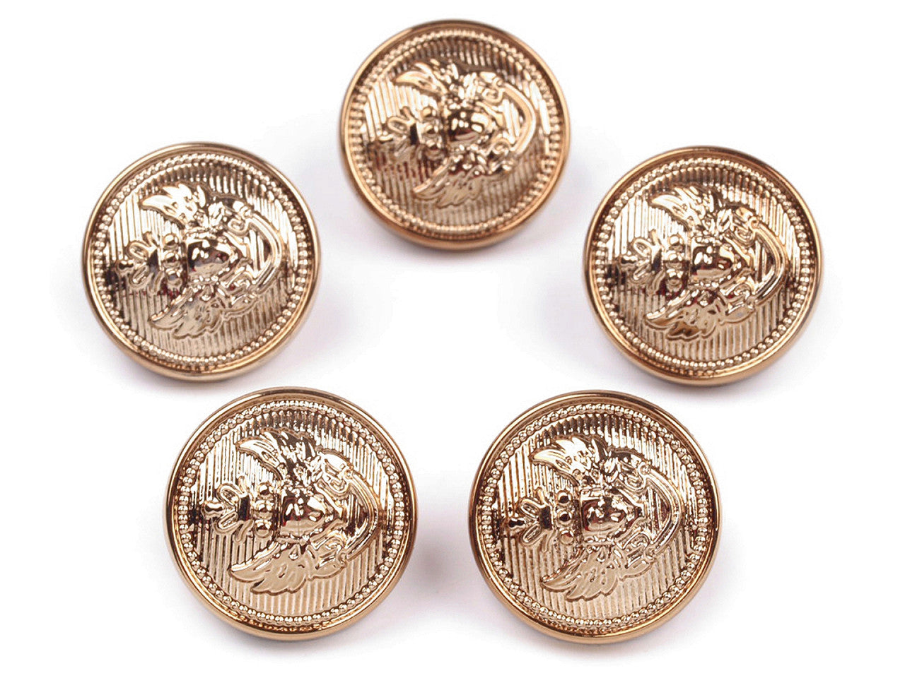 Bouton en plastique décoré, tailles 26', 34', 40'