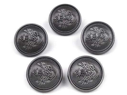 Bouton en plastique décoré, tailles 26', 34', 40'