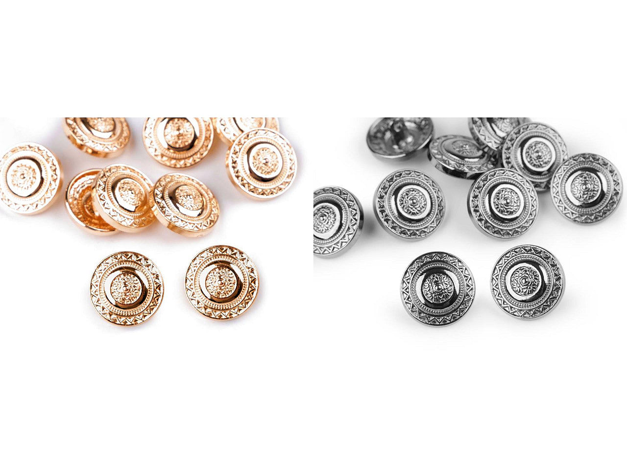 Bouton en métal, taille 28'