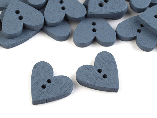 Bouton décoratif en bois, Coeur