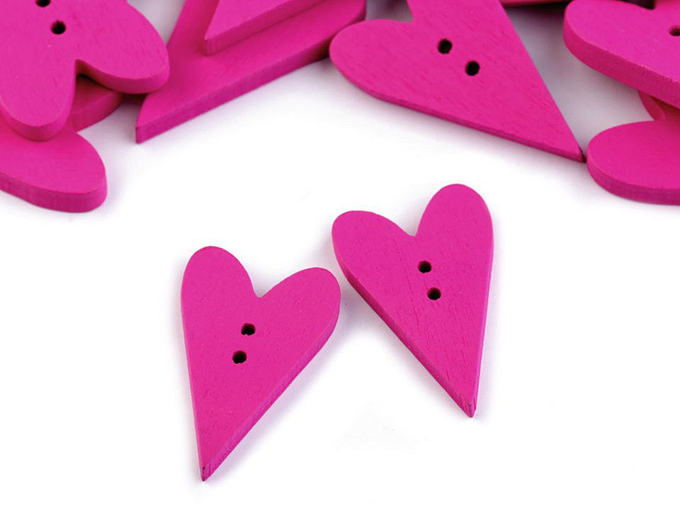 Bouton décoratif en bois, Cœur