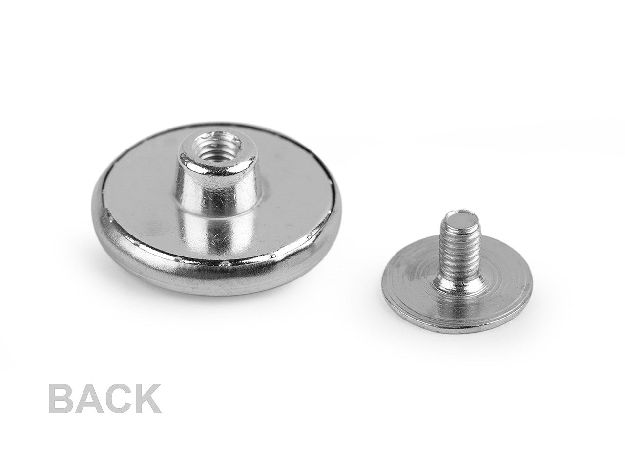 Bouton de jean métallique avec vis, taille 26'