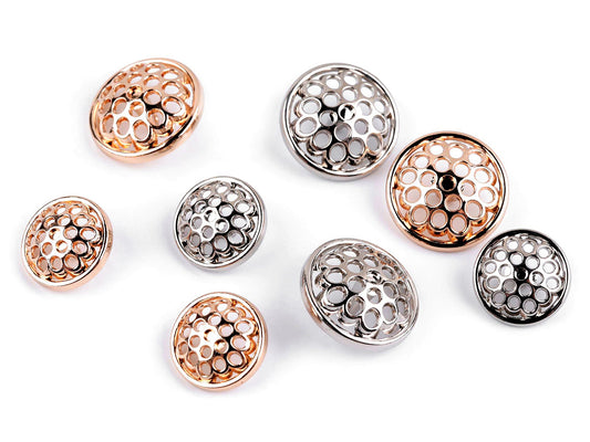 Bouton métallique perforé, taille 28'; 36'