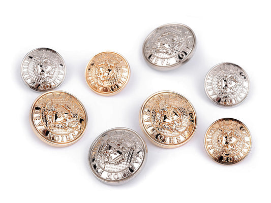 Bouton métallique, taille 32', 40'