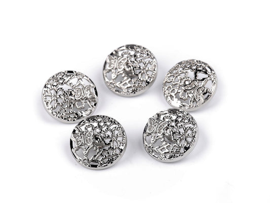 Bouton métallique, taille 28', 34' avec nœud papillon et strass