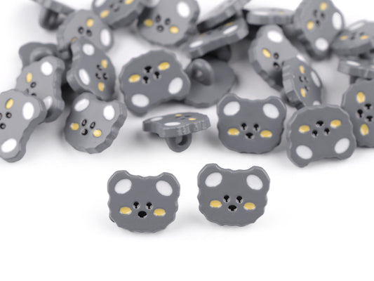 Bouton Ours en peluche pour enfant, taille 24'