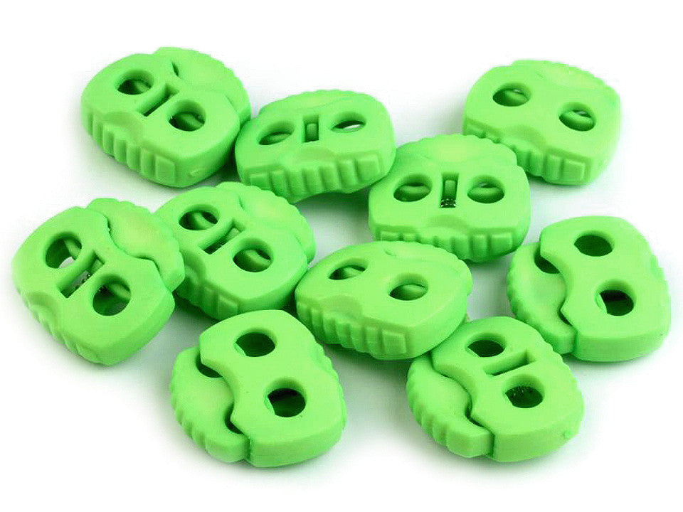 Butée de verrouillage pour cordon à 2 trous, 20 x 20 mm