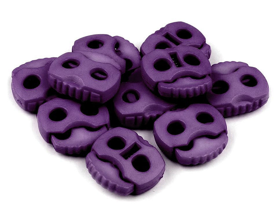 Butée de verrouillage pour cordon à 2 trous, 20 x 20 mm